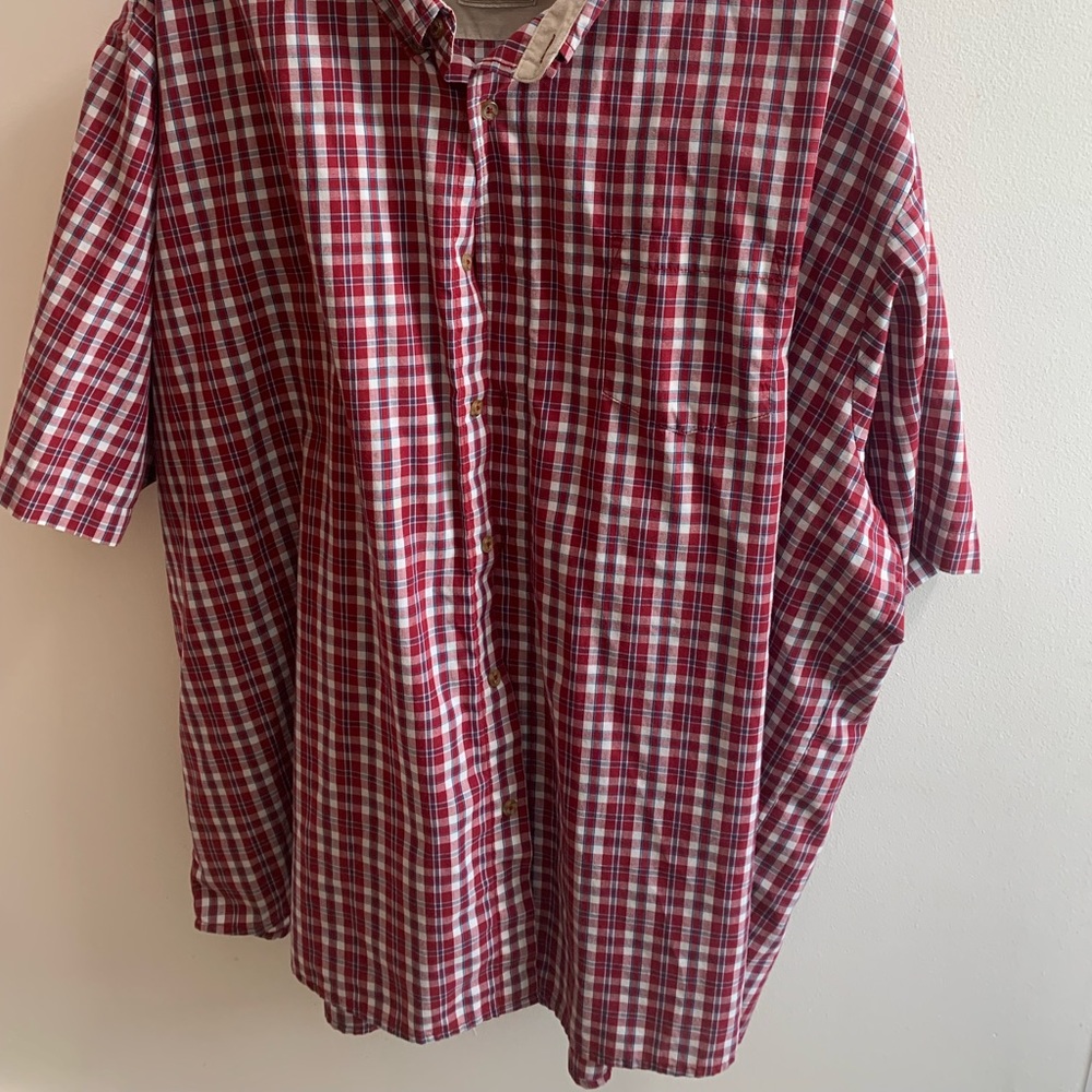 Mens Lee button down, 4X, Red white and blue